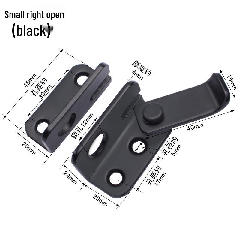 Sukepu Anti-Theft Stainless Steel Slide Bolt Door Latch & Lock for Left/Right Doors