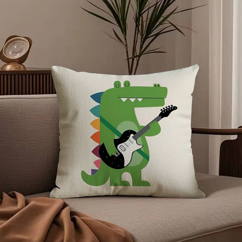 Nordic Modern Anime Pillow Case Anti-dustmite Pillowcase Invisible Zipper Silky Short Plush Sofa Cushion Cover