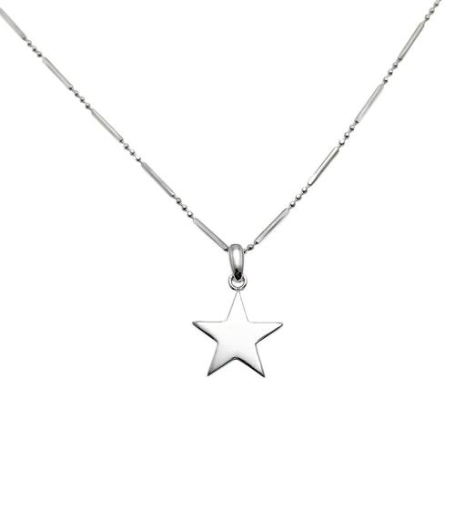 Khaki Studio Star Pendant Necklace Silver