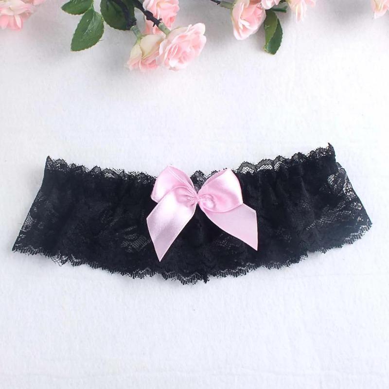 Wedding Garter Lace Floral Sexy Leg Garter Belt White Bowknot Bridal Lingerie Lace Leg Ring Loop Party Cosplay Suspender