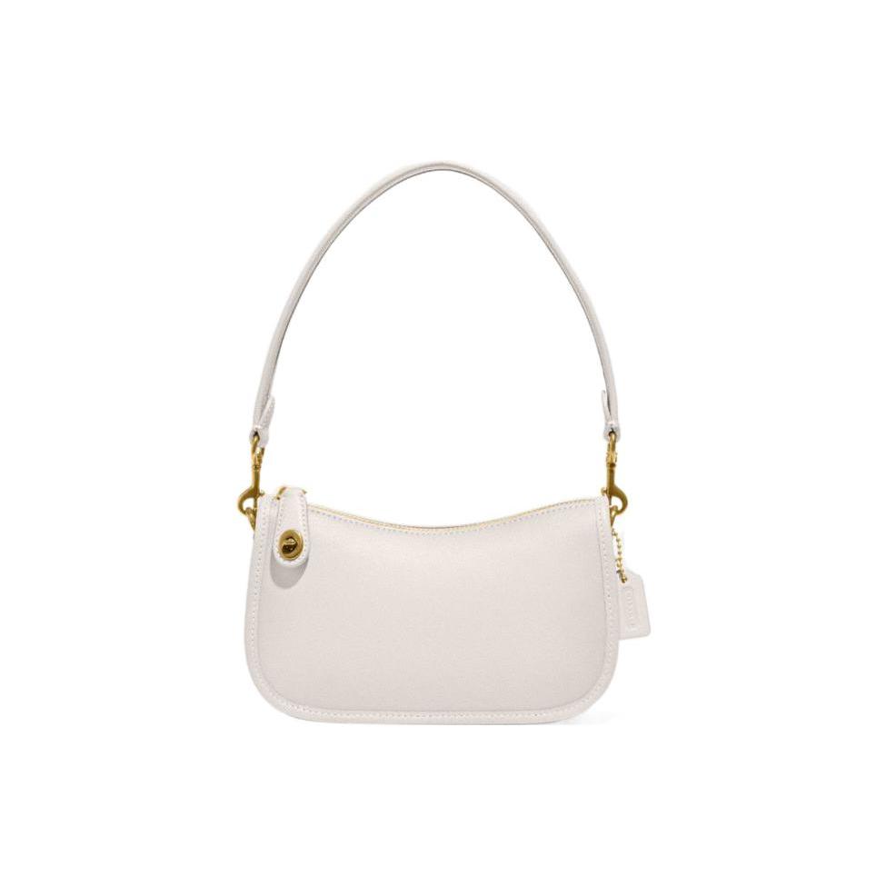 New COACH Swinger Cow Leather Pochette, Shoulder Bag, Handbag Women's Pink White C2643-B4HA