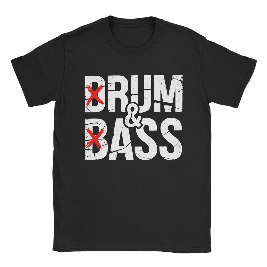 Drum Bass Humor For Music Lovers And Rave Culture Bassheads TShirt Beach Pure Cotton T Shirts For Unisex Tee Shirt Clothing
