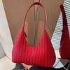 Light Luxury Soft Leather Woven Armpit Bag Women's Autumn Season Retro Fashionable Texture Commuter Shoulder Handbag