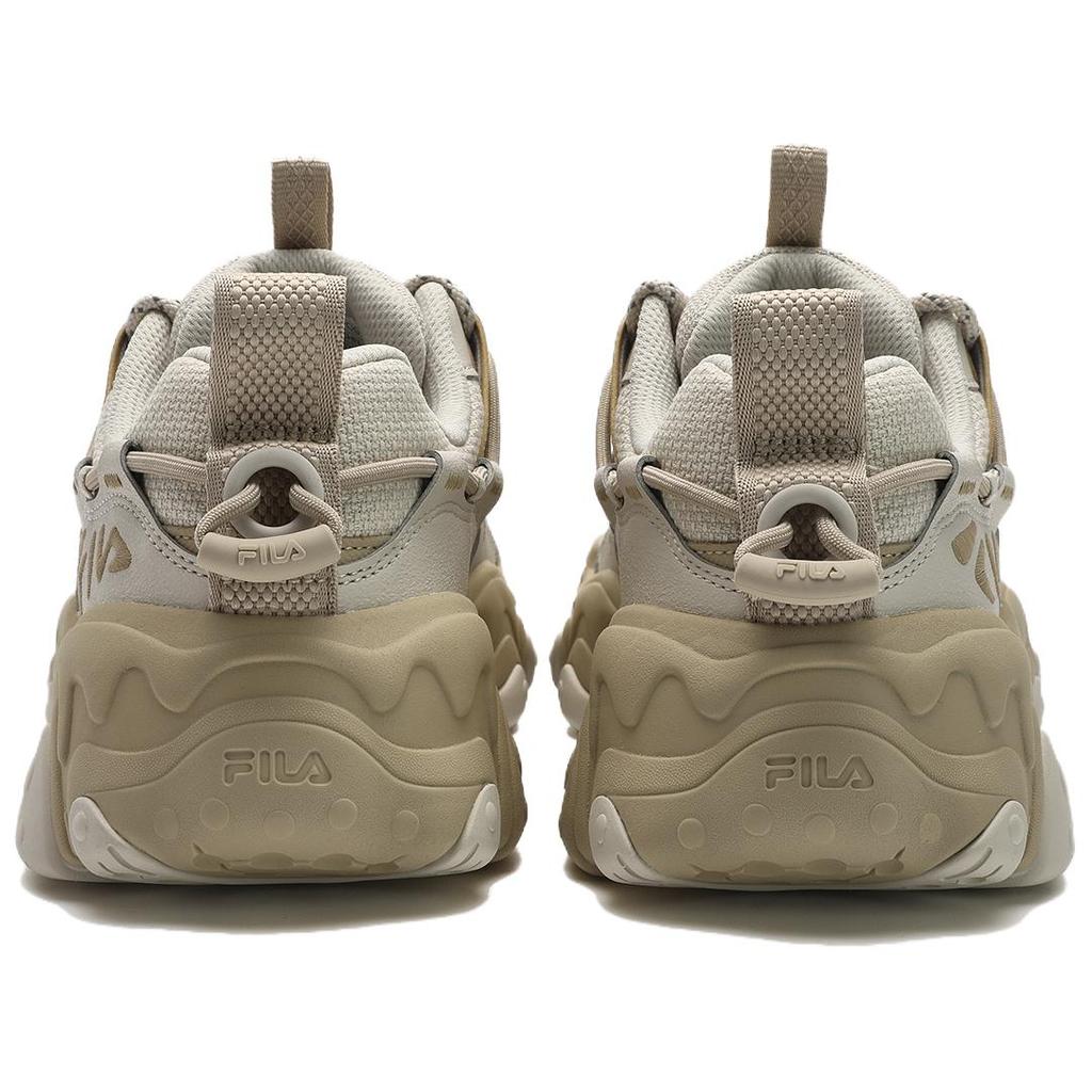 FILA Fluid 5 Fabric Synthetic Leather TPU Cat Paw Comfortable Versatile Low-Top Lifestyle Casual Shoes Men sneaker Oatmeal F12M412105FOS
