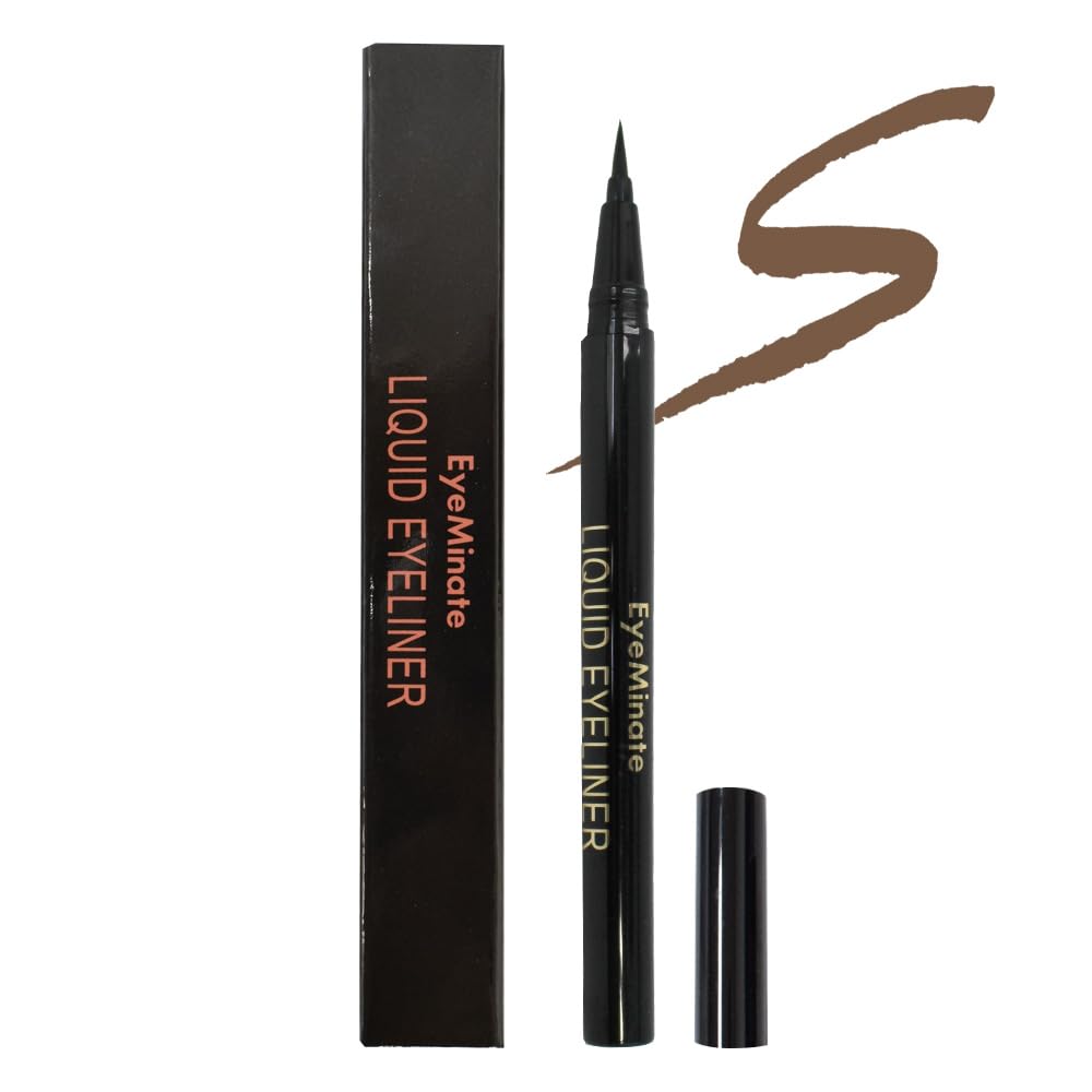 

Aiminate Long-Lasting Liquid Eyeliner 1.2mL, 0.5mm Brush Tip, Waterproof, Contains Beauty Serum and Moisturizing Ingredients, Removes with Warm Water