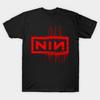 Men Black Print T-shirt Embroidered Typography Band No-Cut Transfer Paper Print Cotton Tshirt