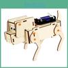 Hand Assembled Wooden Mechanical Dog Children Puzzle Toy Model Control Function For Educational Fun