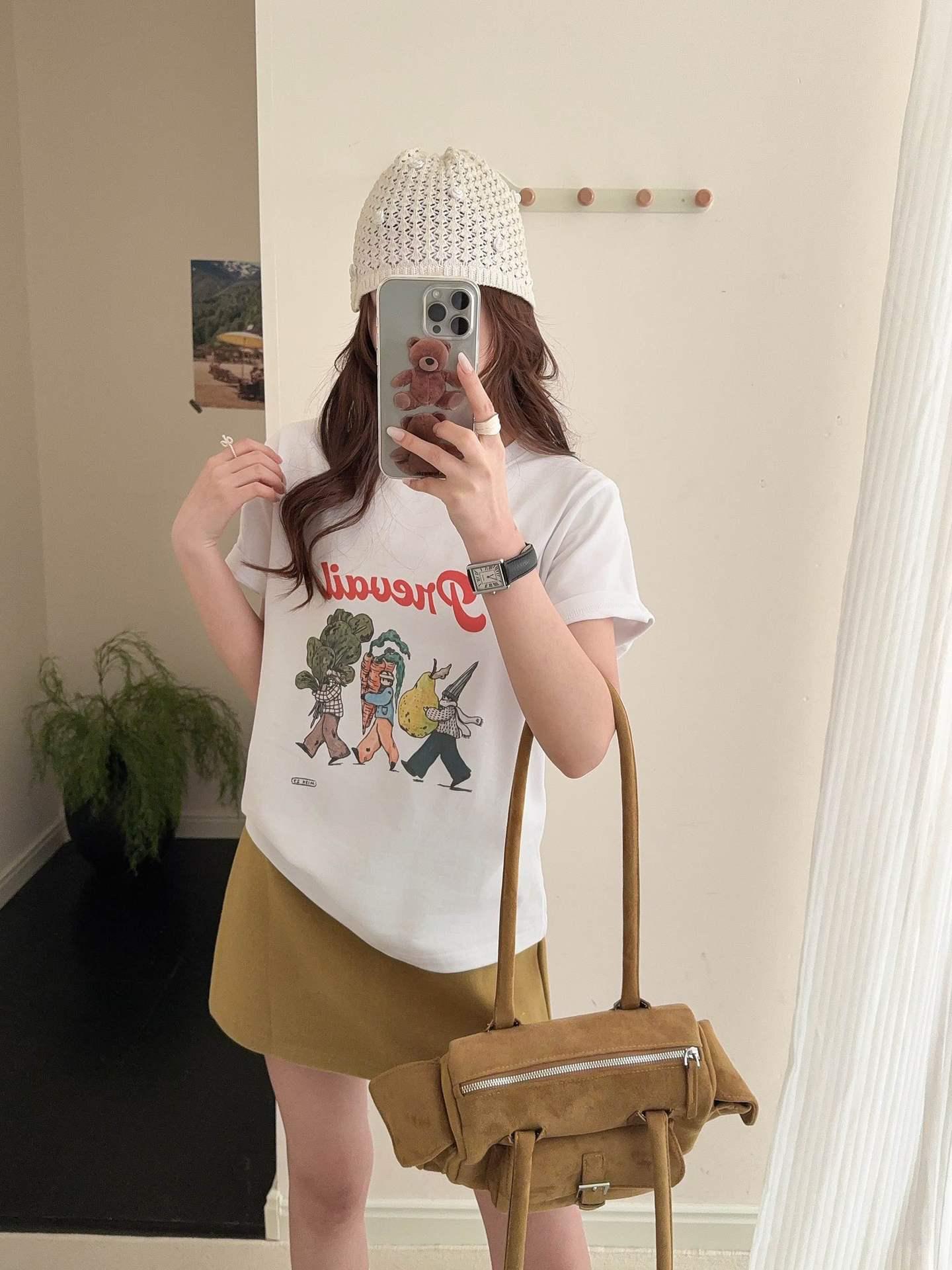 Women s Korean Style Slimming Round Neck Short Sleeve T-Shirt, New Early Spring Arrival One Size