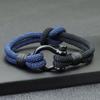 Concentric Knot Men Bracelet Blue Yellow Braclet Detachable Stainless Steel Horseshoe Clasp Ukrainian Flag Color Braslet Homme