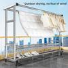 Stainless Steel Clothes Rack, Floor To Ceiling Balcony, Household Clothes Rack, Double Pole Outdoor Drying Blanket