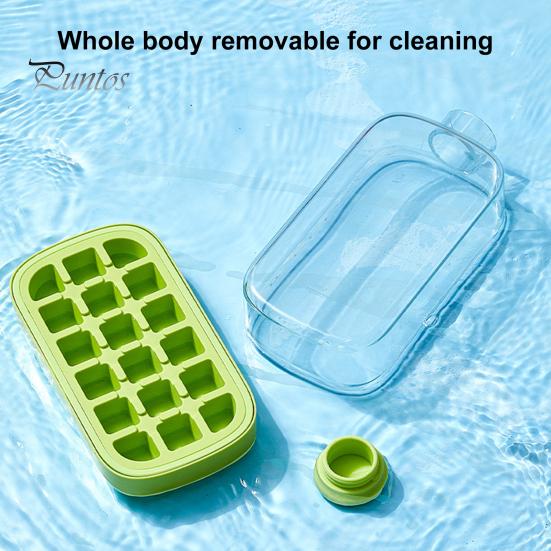 Eiswürfelschale für Wasserflaschen, zum Kaltpressen, 2-in-1-Eiswürfelform und Wasserkocher, schnelle Eisherstellung, tragbare Flasche, leicht zu lösende Silikonform, berührungsloser Gefrierbecher