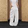 JYL TS Distressed Y2K Curved Dance Pants,Loose Hip Hop Trousers For Street Ins Style Ladies