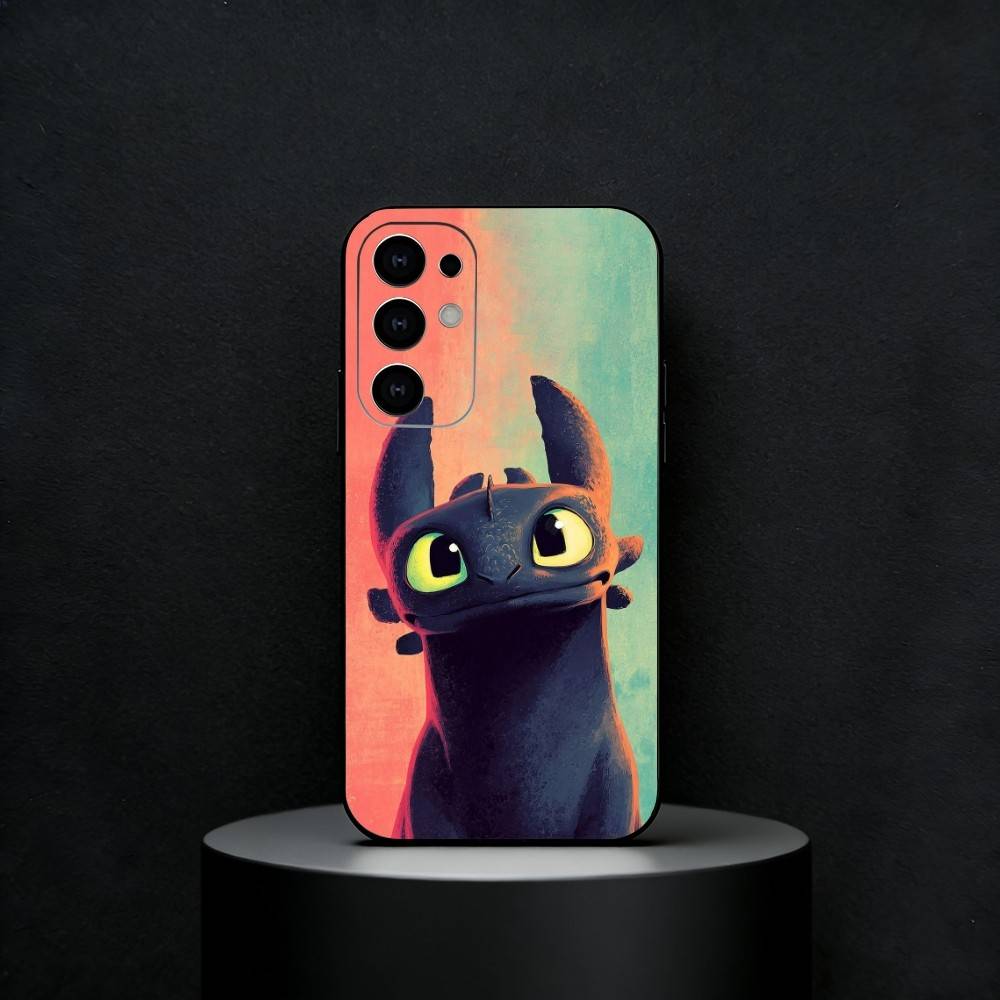 How To T-Train Your D-Dragon Phone Case For Samsung S25,24,23,22,30,21,10,9,Ultra,Plus,FE 5G Black Soft Case