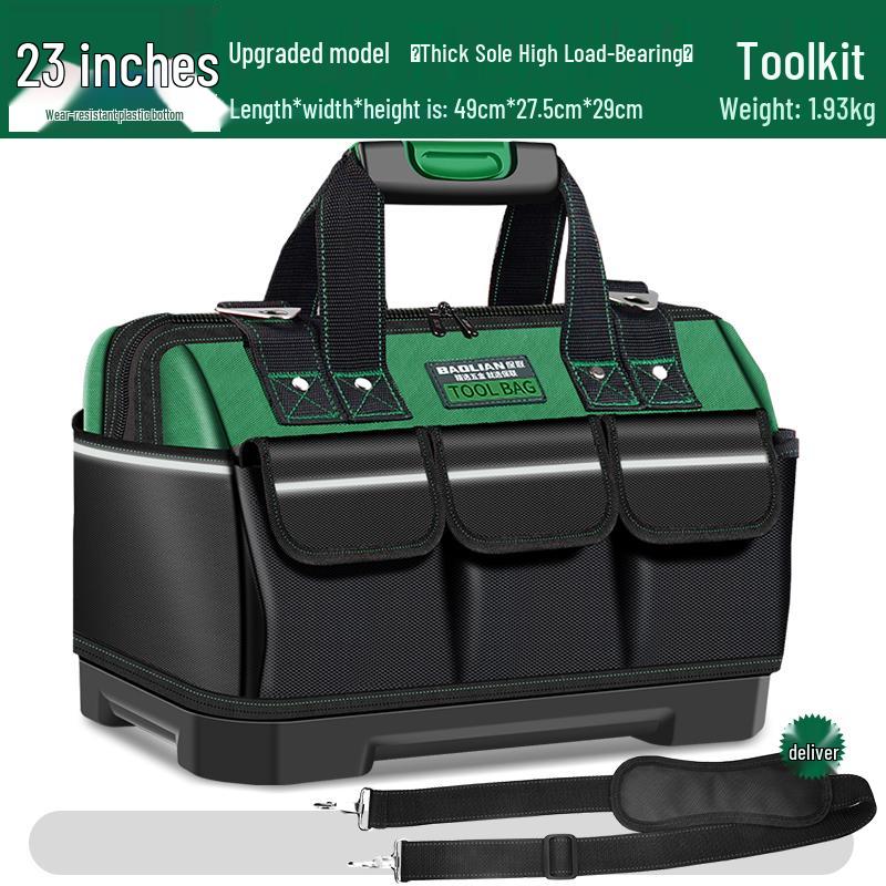 Große Multifunktionale Elektriker Werkzeugtasche: Wasserdichtes, verschleißfestes Segeltuch mit dickem Stoff für praktische Aufbewahrung und Pflege.