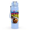 1PC Happy Birthday Soccer Theme Print 750ml Color Plastic Sports Water Bottle Leakproof Flip Straw Lid Suitable for Sports Office Home Use