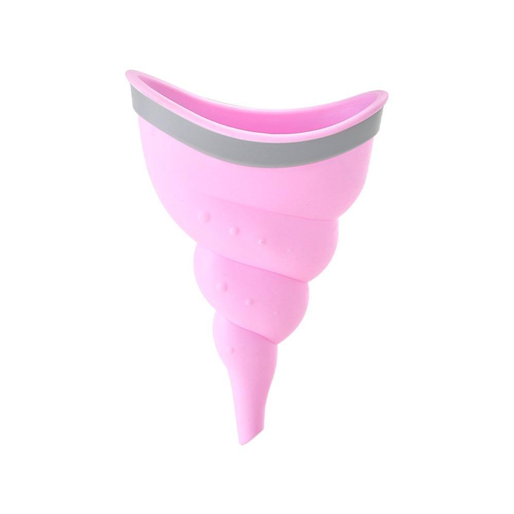

High Elasticity Woman Standing Piss Urinals Lightweight Emergency Pee Funnel Travel рожевий