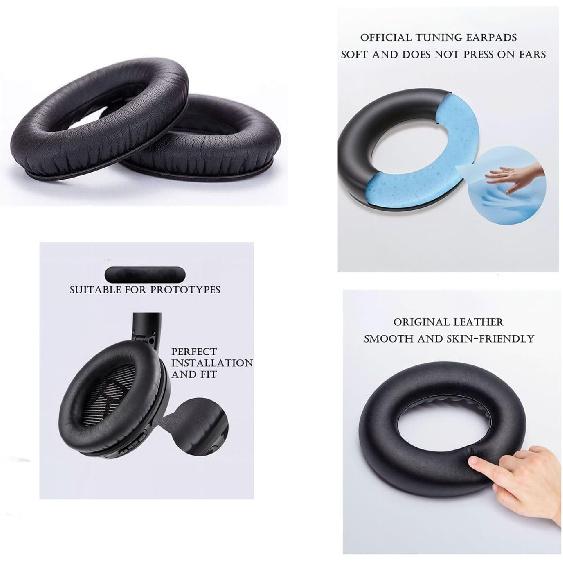 Headphones Replacement Ear Pads Cover,for Bose Quietcomfort QC15 QC25 QC35 35 ii Headsets (Black)