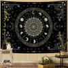 Aesthetic Boho Mandala Tapestry, Vintage Orange Floral Wall Hanging, Ethnic Bohemian Tapestry For Bedroom Living Room Dorm