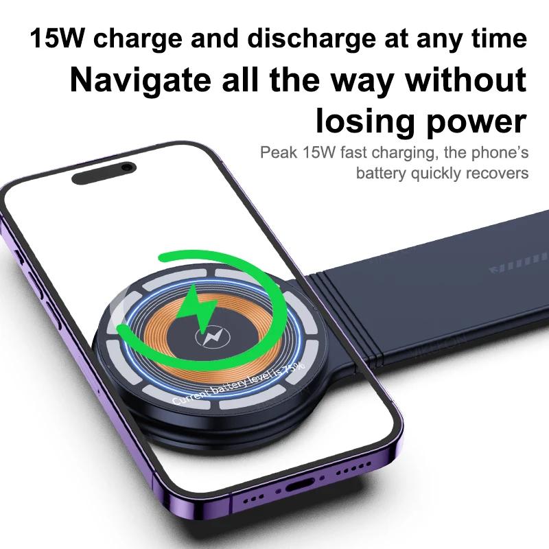 N52 Magnetic Car Wireless Charger Bendable Memory Alloy Phone Holder For Magsafe iPhone 16 15 14 13 12 Samusng S24 Fast Charging