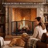 Folding 3-Panel Fireplace Spark Guard. 107x1x60cm. Black