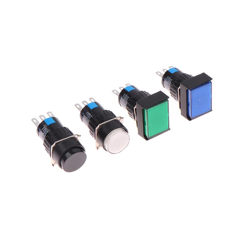

16Mm La16Y/J/F-11 Ab6-Mr Round Rectangle Self-Reset Push Button Switches Power Switch 1No1Nc as the picture