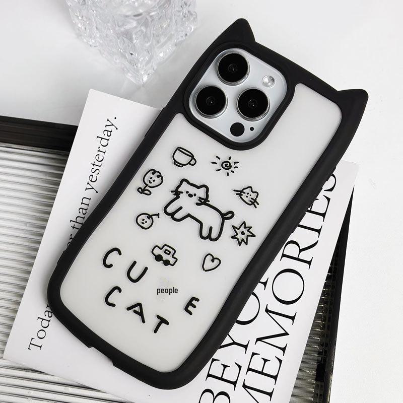 Zhitai Cat Ear Creative Cartoon Case for Apple iPhone Models including 12, 13, 14, 15, and 16 Pro Max