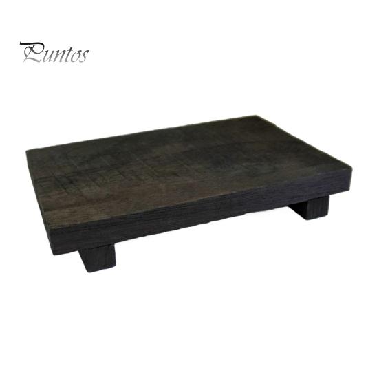 

Поднос для мыла из дерева в стиле ретро, гладкая поверхность без заусенцев, прочный несущий держатель для хранения, поднос для приправ на кухне чёрный