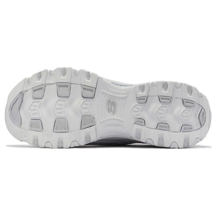 Skechers DLites 1.0 Tela Cómodas Versátiles Duraderas Ligeras de Caña Baja Casual Zapatillas para Mujer Blancas 150031-WSL