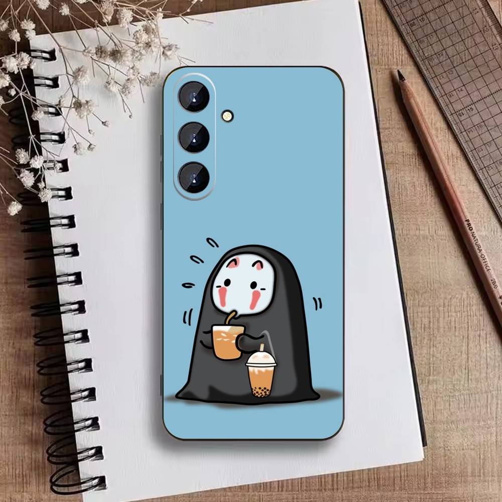 

Cartoon K-Kaonashi-ES Phone Case For Samsung Galaxy A73,A21s,A22,A31,A52,A53,A71,A41Soft Black Shell Samsung a70