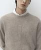 MUSINSA STANDARD [Victoria Wool] Minimal Ribbed Crew Neck Knit [Oatmeal]