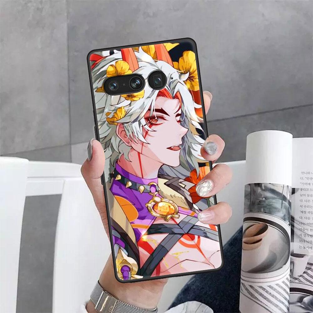 

Чехол для Google Pixel 7 6 Pro 5 4 3 3a XL 5a 4a 5G Мягкий чехол для Pixel 6Pro 4XL 3XL 3aXL Задняя крышка Genshin Impact Pixel 6