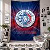 Wall Hanging Tapestry With Custom Name & Text, Reading FC Decorative Tapestry For Bedroom