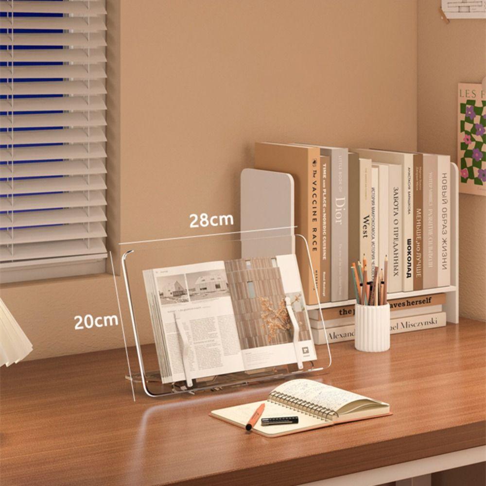 Portable Acrylic Book Stand Angle Adjustable Easy Use Reading Stand Foldable Design Lightweight Book Holder Reading Aid