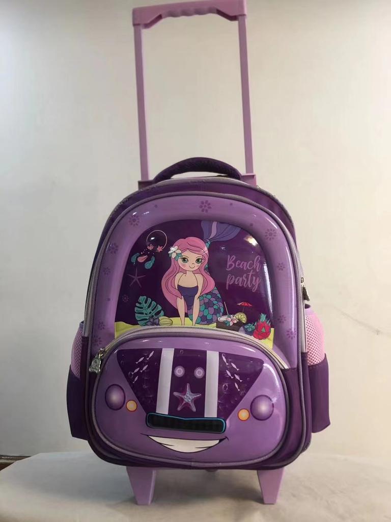 16-Inch Round Rod Schoolbag, Student Tie Rod Schoolbag, Boys And Girls, Children'S Dual-Purpose Backpack, Backpack 3-6 Level Burden Reduction