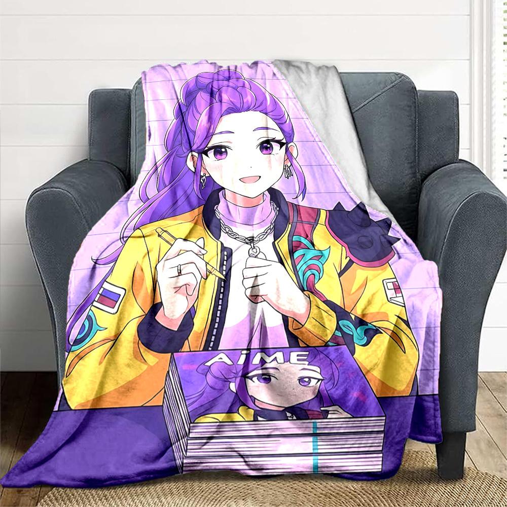 1PC Huntrix, K pop Blanket Lightweight Flannel Throw Blanket for Sofa, Bed, Travel, Camping, Livingroom, Office, Couch