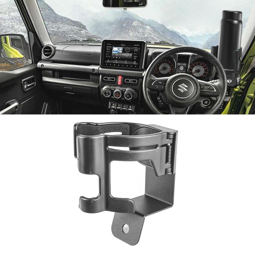 Motikvans Jimny Drink Compatible with and Jimny Drink Smartphone Cup and Water Cup Jimny JB64 Black Holder, JB64, JB74, 2019-2023, Dual-Use Holder,
