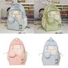 Girls Nylon School Backpack Waterproof Soft Sweet Style For Campus Use