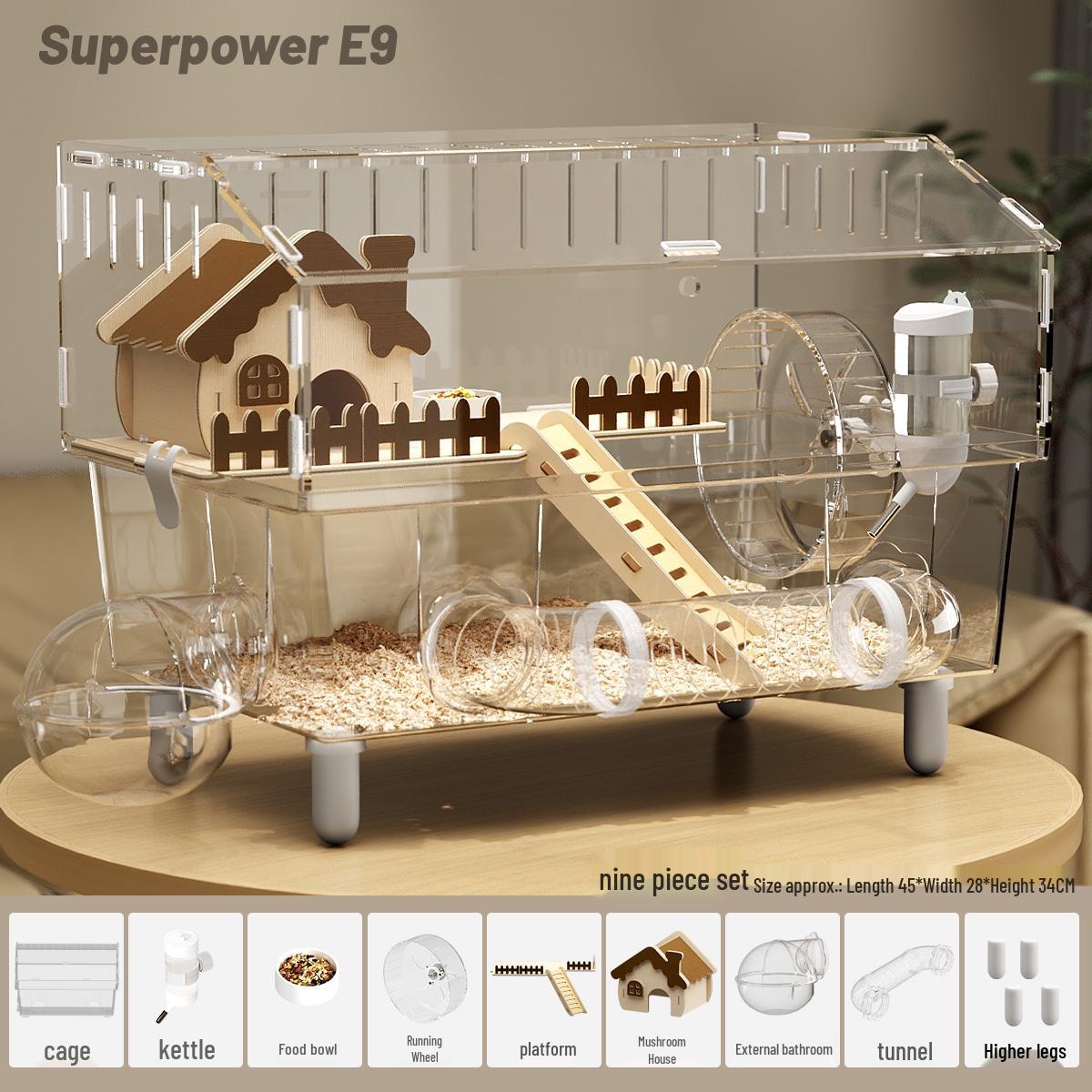 

Большая прозрачная акриловая вилла для хомяка - Клетка для разведения с защитой от укусов