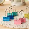 20Pcs/Lot Colorful Metal Binder Clips 15mm Paper Binding Clips Office School Supplies Stationery Home Package Bag Clamps