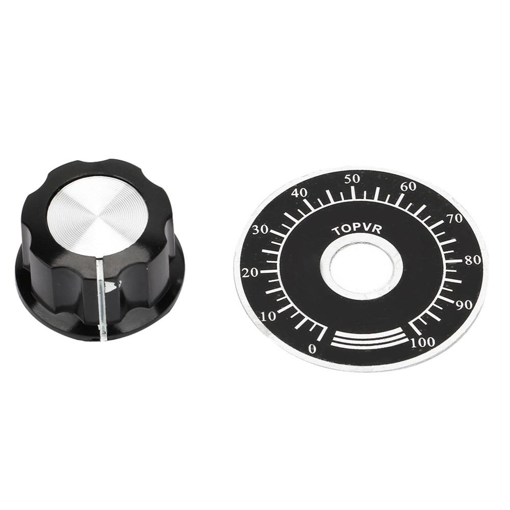 5PCS MF A03 Potentiometer Cap 6mm Potentiometer Knurled Knob Potentiometer Scale Plate  DIY Projects