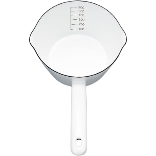 Fuji Enamel Milk Pan, 14cm, Cool Gray, AMZ-14M.CG