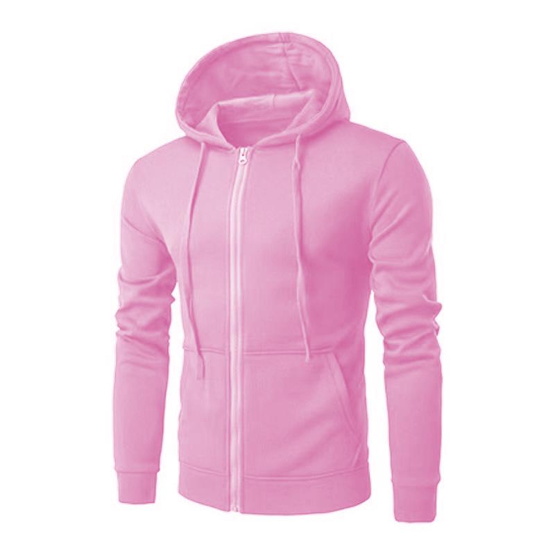 Unisex Solid Color Fleece Hoodie Cardigan - Autumn/Winter Zipper Sweatshirt, 15 Colors Available