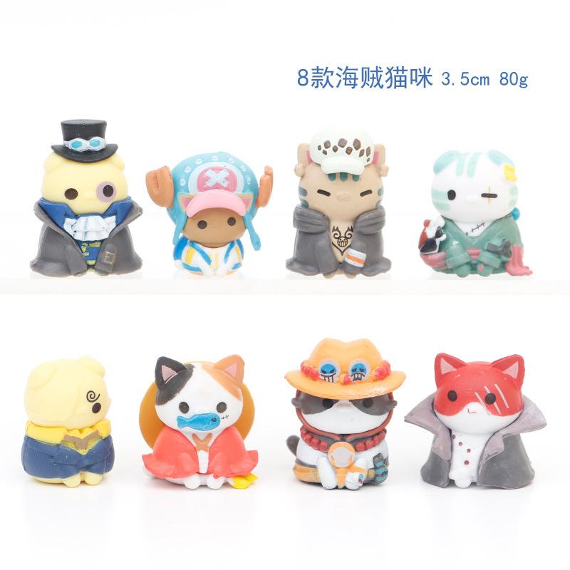 

Одна очаровательная фигурка кота One Piece, модель Луффи из ПВХ, 35 см, идеально подходит для аниме-коллекций