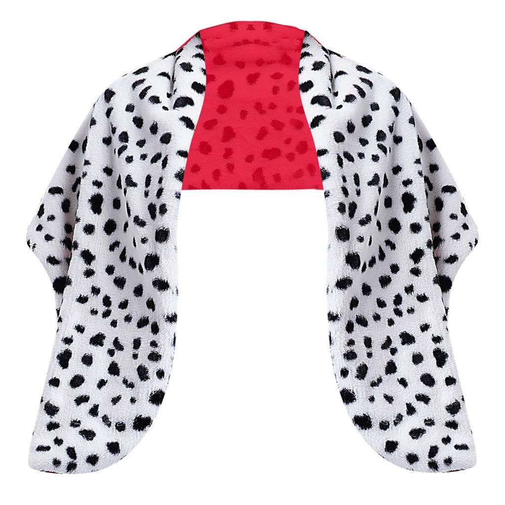 Dame Fuskepelskappe Flekkete Design Sjal Skjerf Cosplay Halloween Maskeradefest Ytelseskostyme