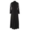Kvinner Muslim Kjole Kaftan Arab Jilbab Abaya Islamsk Blondesøm Maxi Kjole