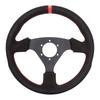 13'' Racing Steering Wheel 330mm - Universal Flat Design, Aluminum+PVC for Drift, Real Car, PC Simulator, Cockpit Gaming