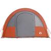 Vidaxl Tenda da Campeggio, 4 Persone, Grigio-Arancione, Impermeabile