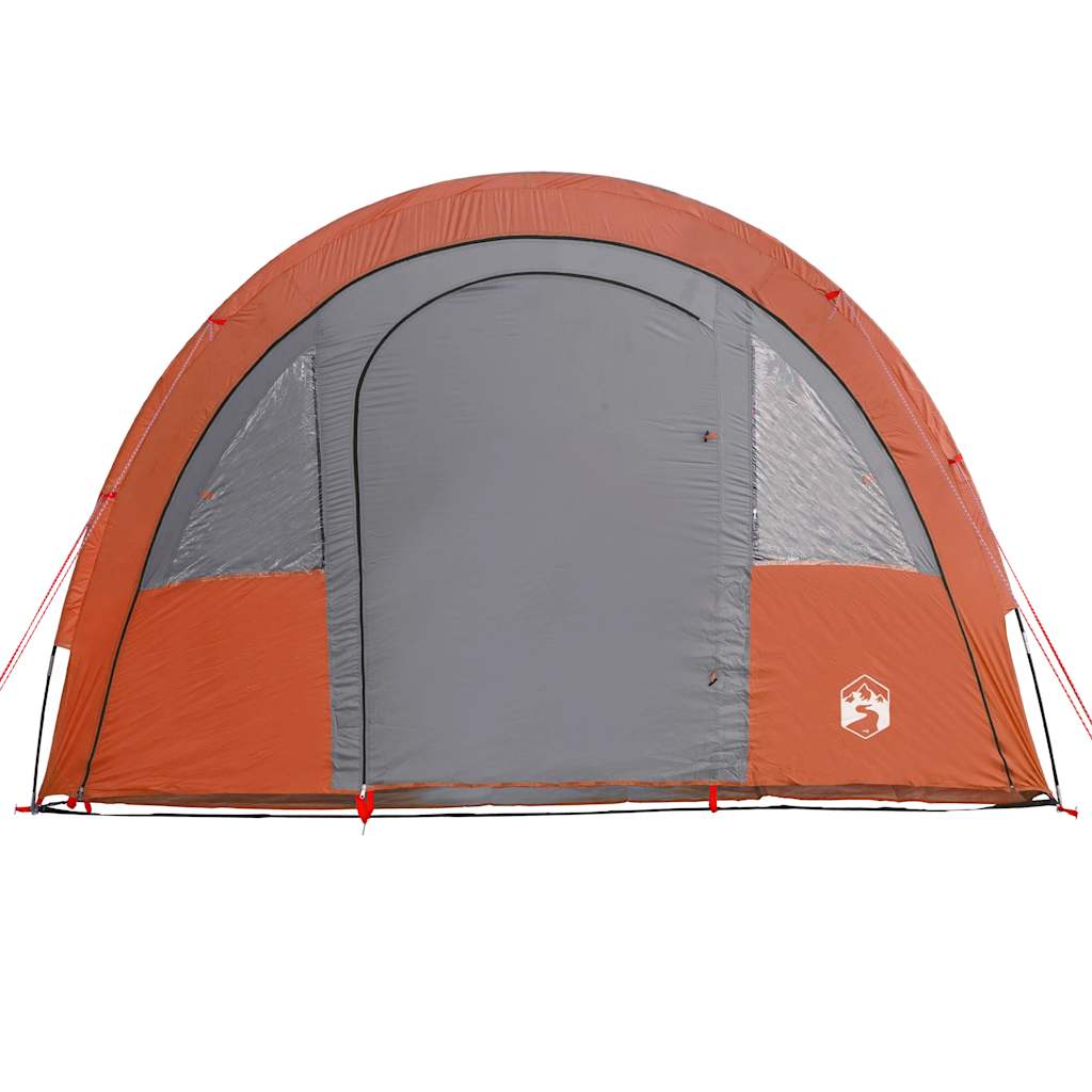 Vidaxl Tenda da Campeggio, 4 Persone, Grigio-Arancione, Impermeabile