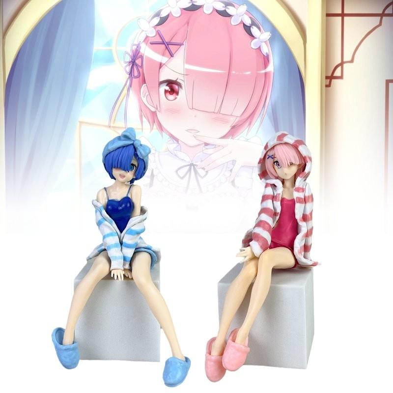 Charming Pvc Anime Figures Isekai Life Ram And Rem Beautiful Girl Collectibles