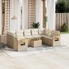 VidaXL Garden Lounge Set with Cushions 10 Pcs, Patio Sofas, Patio Furniture Set, Outdoor Furniture, Beige 3259524